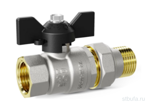 Кран шар. американка 1'' бабочка DN25 PN 40 LD PRIDE (6)