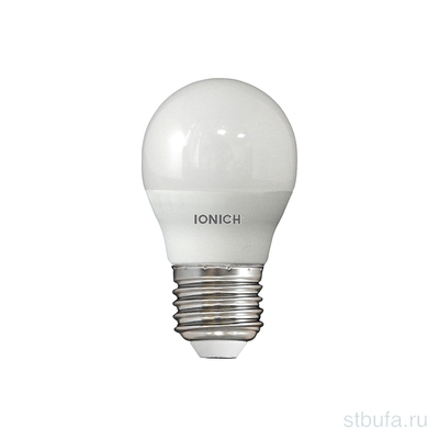Лампа светодиодная IONICH декоративного освещения  шар  ILED-SMD2835-G45-6Вт-540Лм-230В-4000К-E27 (AG1901), Universal