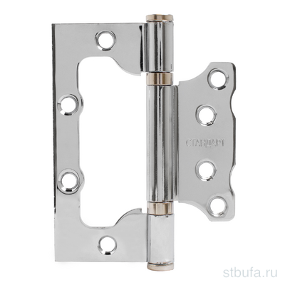 Петля накладная без врезки СТАНДАРТ 100х75х2,5мм 2BB CP хром (20/100)