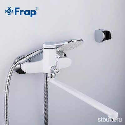 Смеситель FRAP ванна F2245 хром/белый