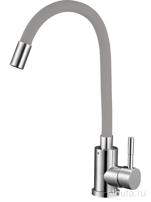 Смеситель GLAUF/Solone кухня с гиб. изл, 35 мм., нерж. сталь, гайка EZA4-F090GY (в кор.10/в упак.1)