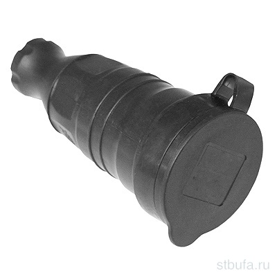 Разъём каучук 2Р+РЕ 16А 250V IP44 TDM