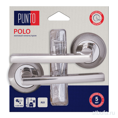 Ручка раздельная LM/A R.TL54.POLO/HD SN/CP-3 матовый никель/хром (45621) (PUNTO)