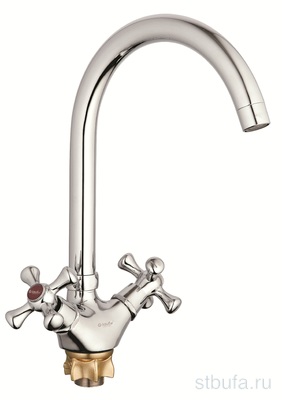 Смеситель GLAUF кухня керам 1/2 , гайка, QTZ4-A827  (в кор.10/в упак.1)