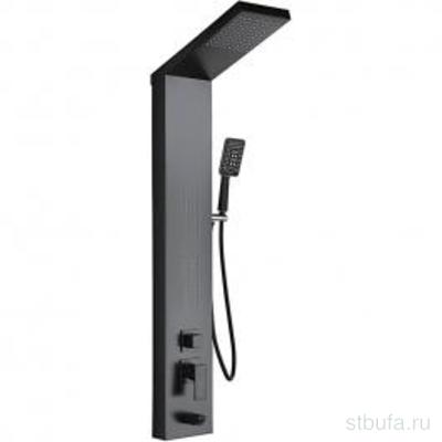 Душевая панель FRAP F24005-6 с 4-мя функциями, нерж. сталь SUS304, черный (1) 