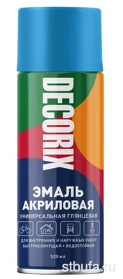 Аэрозоль эмаль DECORIX синий универсальная, 520 мл. (12)