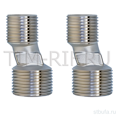 Эксцентрик для подключения смесителя никелированный: 3/4 ш *1/2  ш TiM