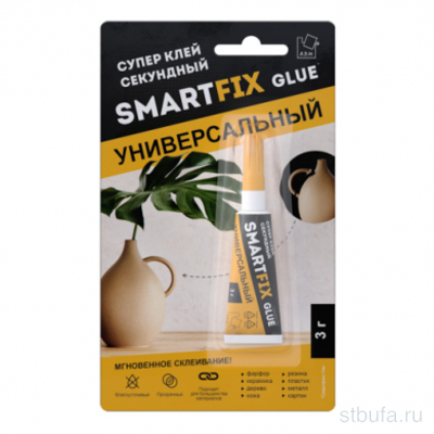 Супер-Клей универс.3гр SmartFix GLUE  инд.блистер 1шт арт.GHS301B  A.D.M (100)