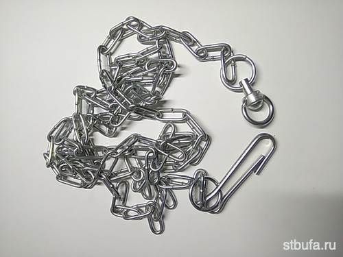 Цепь 4мм*3м с карабином,вертлюг