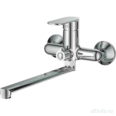 Смеситель для ванны LEDEME L2210 с длинным изливом 300 мм, латунь, хром (1/10)