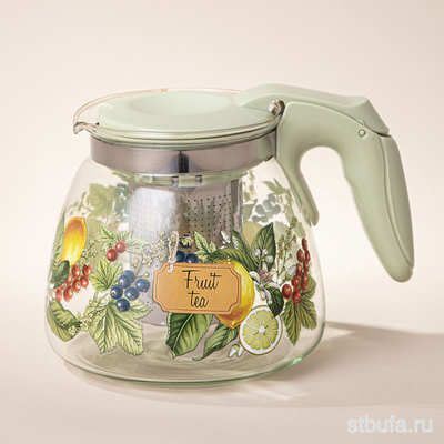 Заварочный чайник agness с фильтром  фрукты   900 мл.								