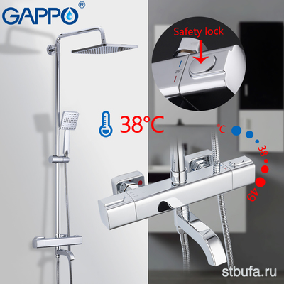 Душевая система (гарнитур) GAPPO G2491 с термостатом (3)