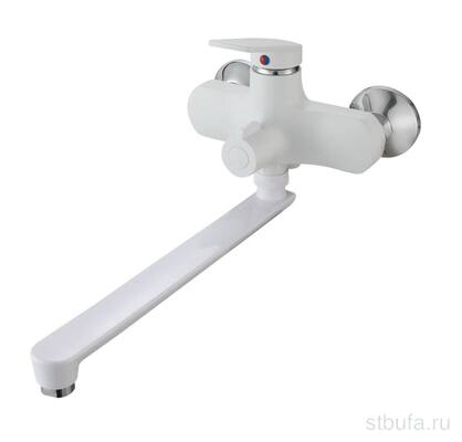 Смеситель для ванной GLAUF-Solone PLA-7101 корпус пластик (ABS), покрытие белое матовое (1/24)