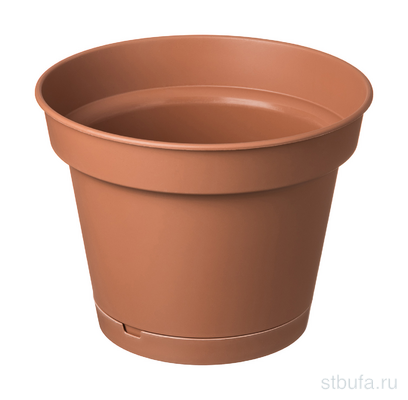 Горшок для цветов  Mint  D240мм, 5л с поддоном (терракотовый)						