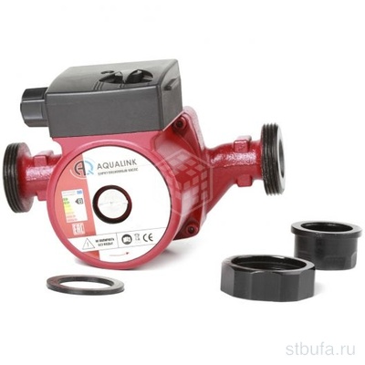 Насос циркуляционный  32-4  180 с гайками, кабелем  AQUALINK 8/1