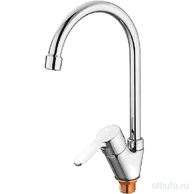 Смеситель для кухни LEDEME L5803 с гайкой, латунь, хром (1/10)