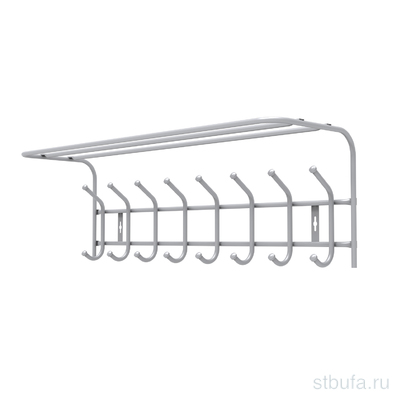 Вешалка настенная с полкой 800*238*268мм(8кр) ВП8М, Ижевск (Ника) 5/25/100