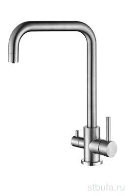 Смеситель для кухни GLAUF ZAP18-B090 под фильтр, нерж. cталь SUS 304, Г-обр.излив (1/10)