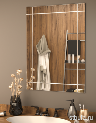 Зеркало   Cтронг  с гравировкой 450*750