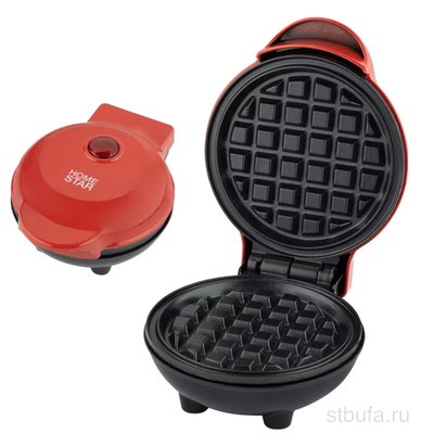 Вафельница HomeStar HS-2040, 500Вт, венская вафля, красная
