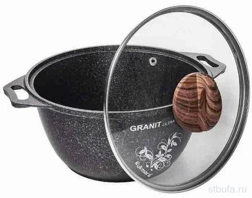 Кастрюля 2,0л со стекл крышкой , арт. кгг22а GRANIT ULTRA (blue) КУКМАРА