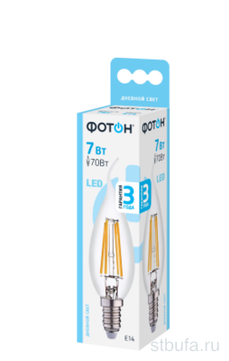 Лампа светодиод. ФОТОН LED FL (BXS35) 7W E14 4000K (10/100)