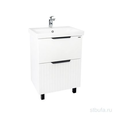 Умывальник MODUO 60 + Тумба  Сицилия  БЕЛАЯ MODUO 60 2 ящика 428x568x820 VIANT