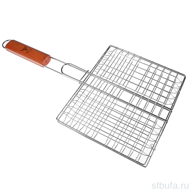 Решетка-гриль хром., 20х24х2см, эконом GRILLBOOM