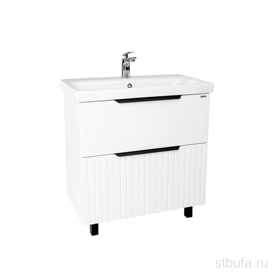 Умывальник MODUO 80 + Тумба  Сицилия  БЕЛАЯ MODUO 80 2 ящика 425x764x820 VIANT
