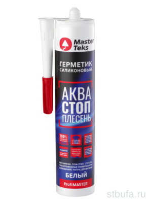 Герметик силиконовый MasterTeks PM акваСТОПплесень 0,28 белый (12)