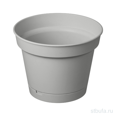 Горшок для цветов  Mint  D120мм, 0,7л с поддоном (серый)						