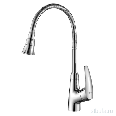 Смеситель для кухни LEMARK LM0413C  LINARA , с гибким изливом и 2х-функц. аэратором, хром (1/12)