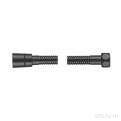 Шланг для душа LEDEME L46B-12 120 см, труба из EPDM гайка-конус латунь,защ. от разрыва, черный (50)