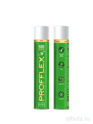 Пена монтажная PROFFLEX 500 STANDARD бытовая 750мл (12)