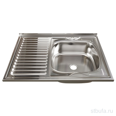 Мойка накл. 60*80*0,4/160 правая вып 1 1/2 MIXLINE