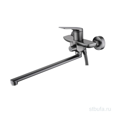 Смеситель для ванны, длинный излив, латунь VALFEX Adara Graphite (10)