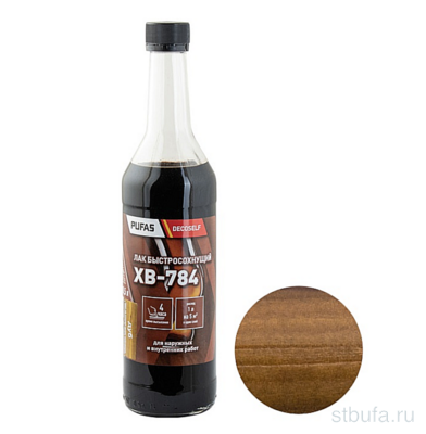 Лак ХВ-784 дуб Decoself (0,5л) ПУФАС (12)