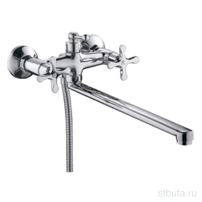 Смеситель FRUD ванна R22601 излив F35F-7 (350mm), силумин, хром (1/10)