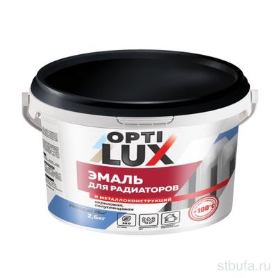 Эмаль Акриловая 1кг, радиаторная и для металлоконструкций ОПТИЛЮКС (12)