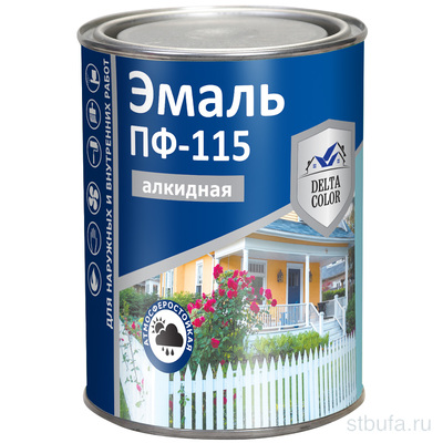 Эмаль  Delta Color  ПФ-115 черная (0,8кг)  Волгоград (14)