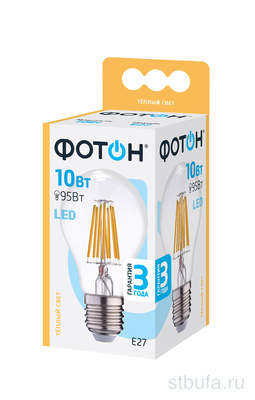 Лампа светодиод. ФОТОН LED (FL60) 10W E27 3000K (10/100)